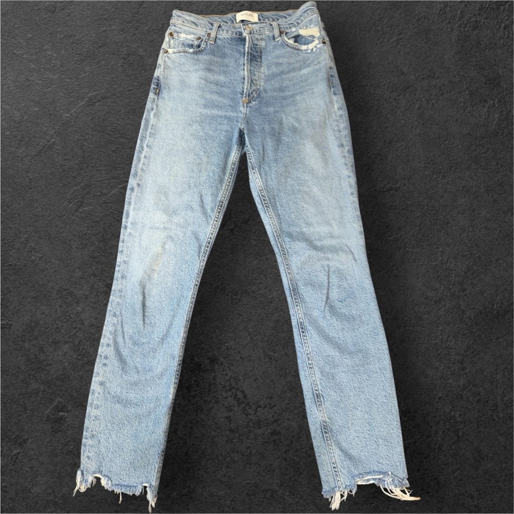 AGOLDE Women’s High Waisted Distressed Ankle skinny Jeans Size 25